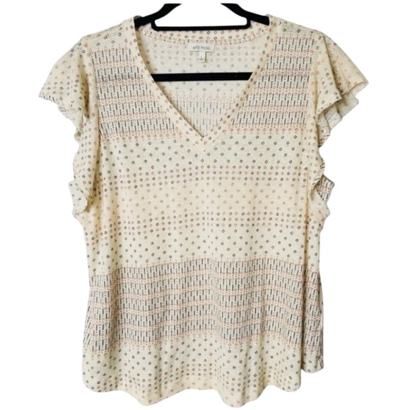 Ella Moss Ladies' LinenBlend  V-Neck‎ Top Size Large - Picture 1 of 10